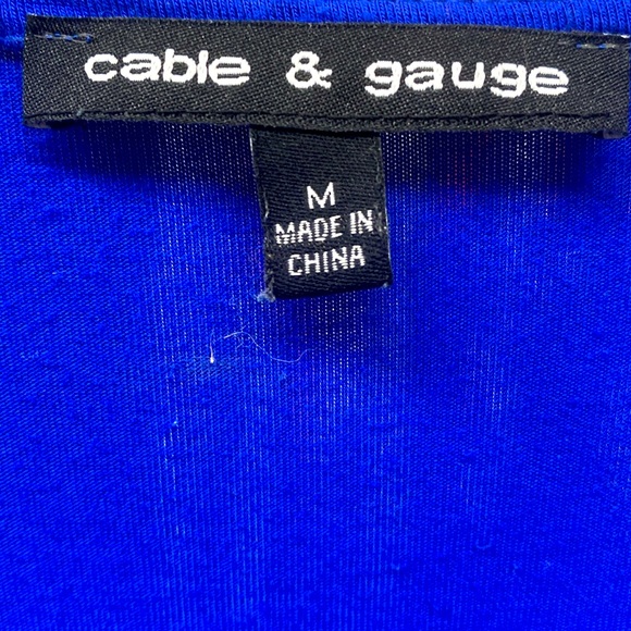 3/$15. Cable & Guage bright blue tunic - Picture 4 of 6